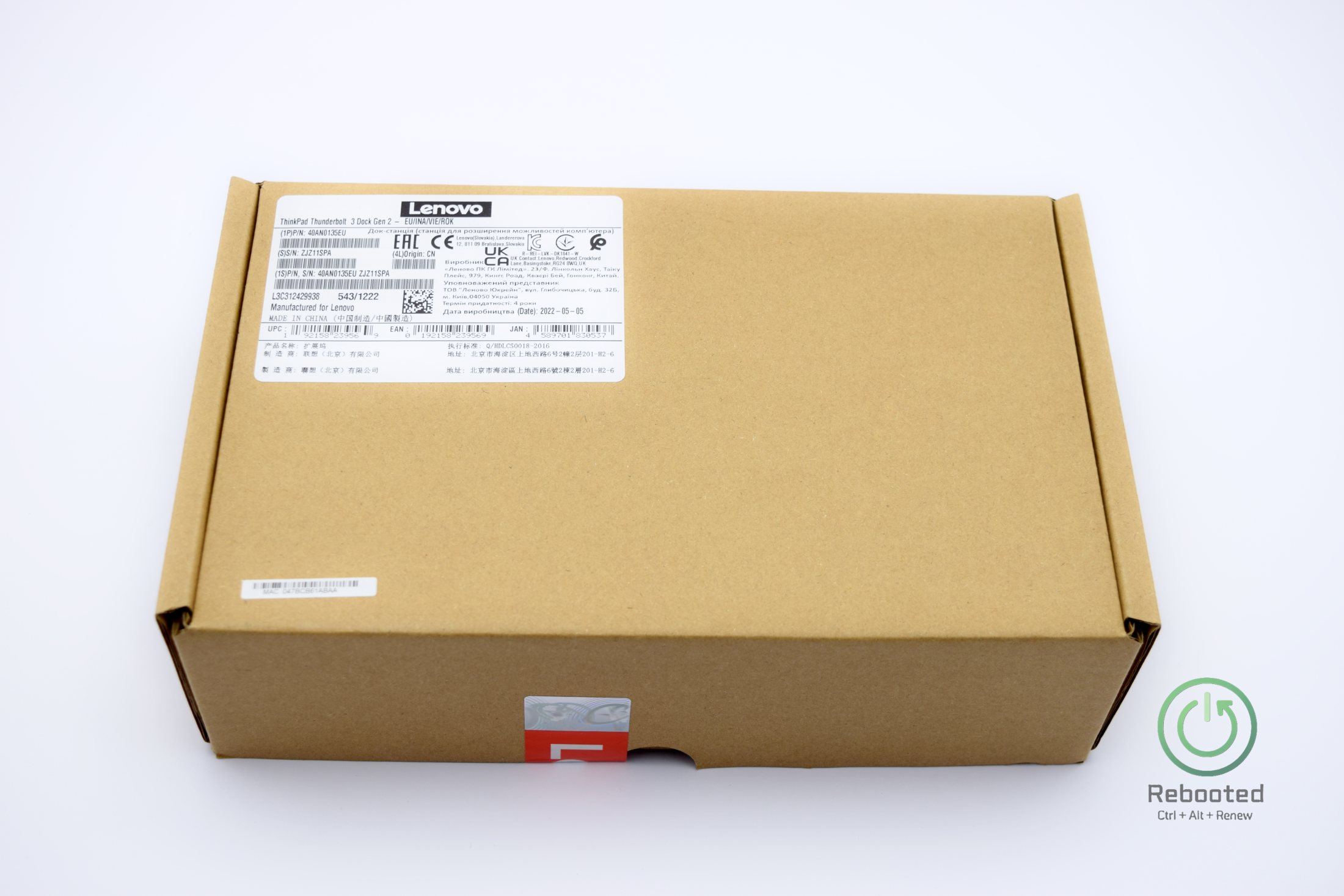 Lenovo ThinkPad Thunderbolt 3 Dock Gen 2 product photo, view 2