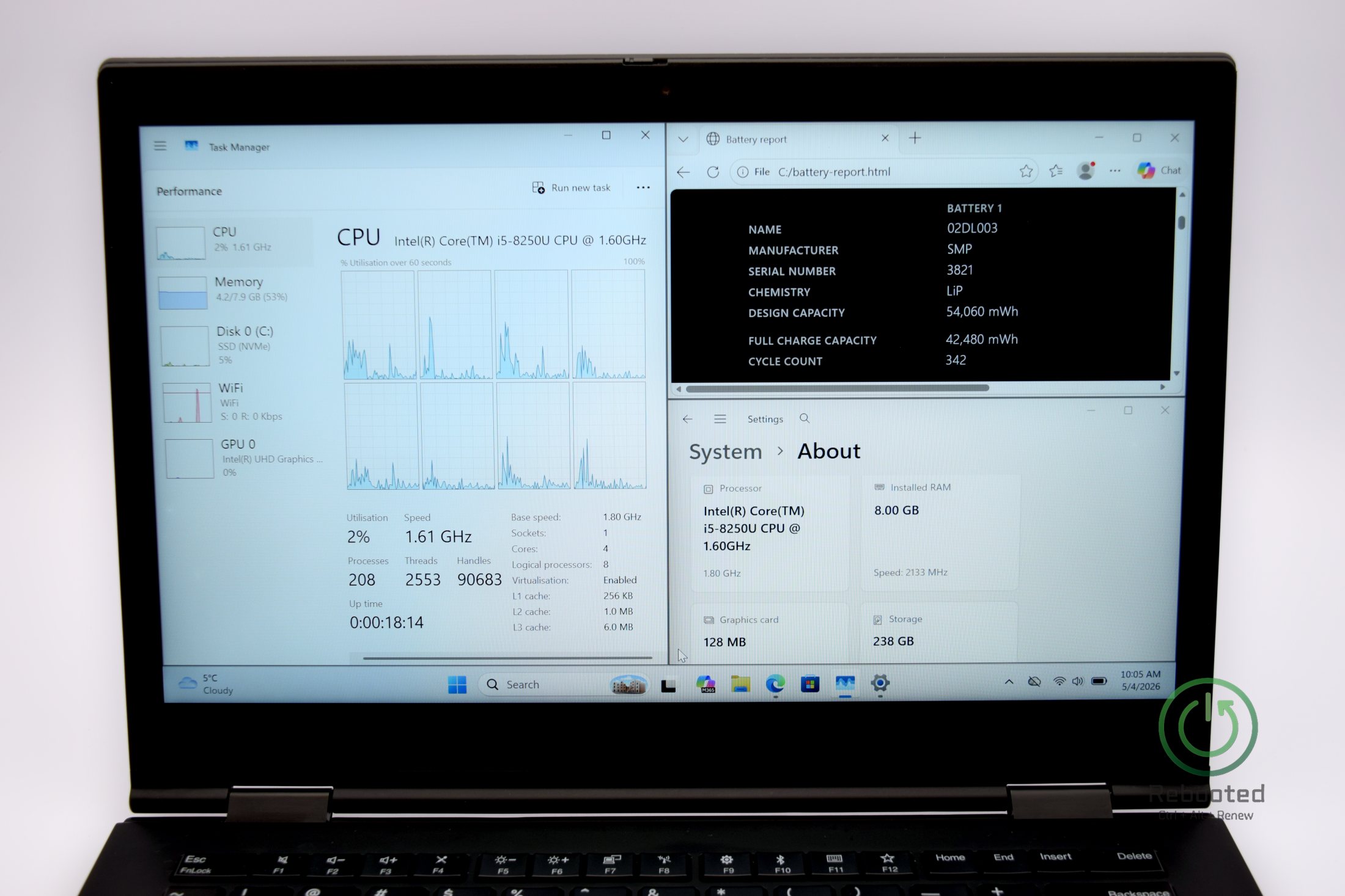 Снимка на Lenovo Thinkpad X1 Yoga 3rd Gen с Intel Core i5-8250U, 8 GB DDR3, изглед 7